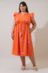 Karani Starburst Tiarna Ruffle Midi Dress Curve